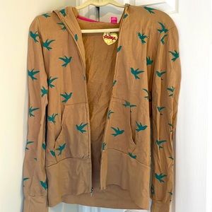 Primp zip up bird (hummingbird) hoodie!